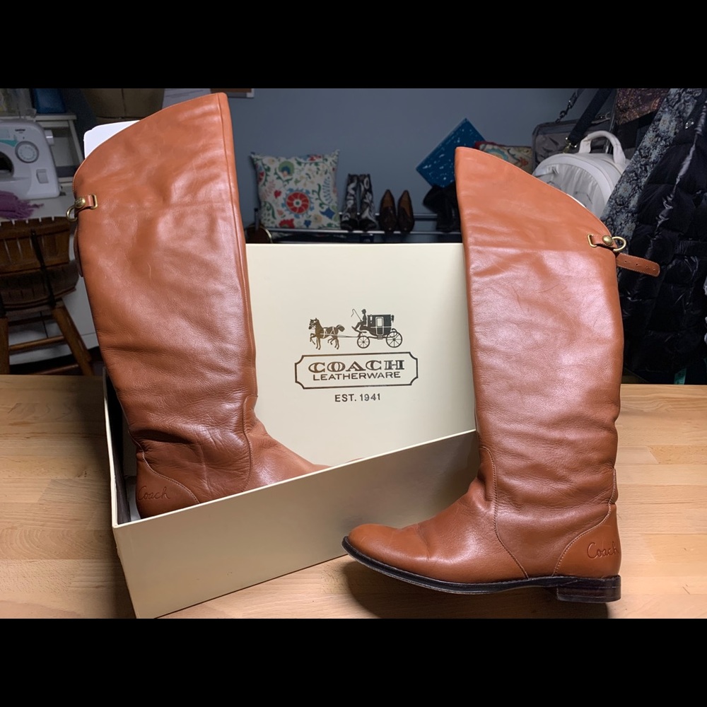Coach leather boots